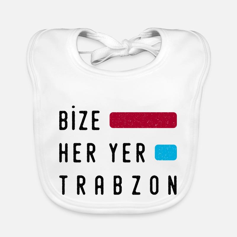 Bize son y compris Trabzon - Bavoir bio Bébé - blanc