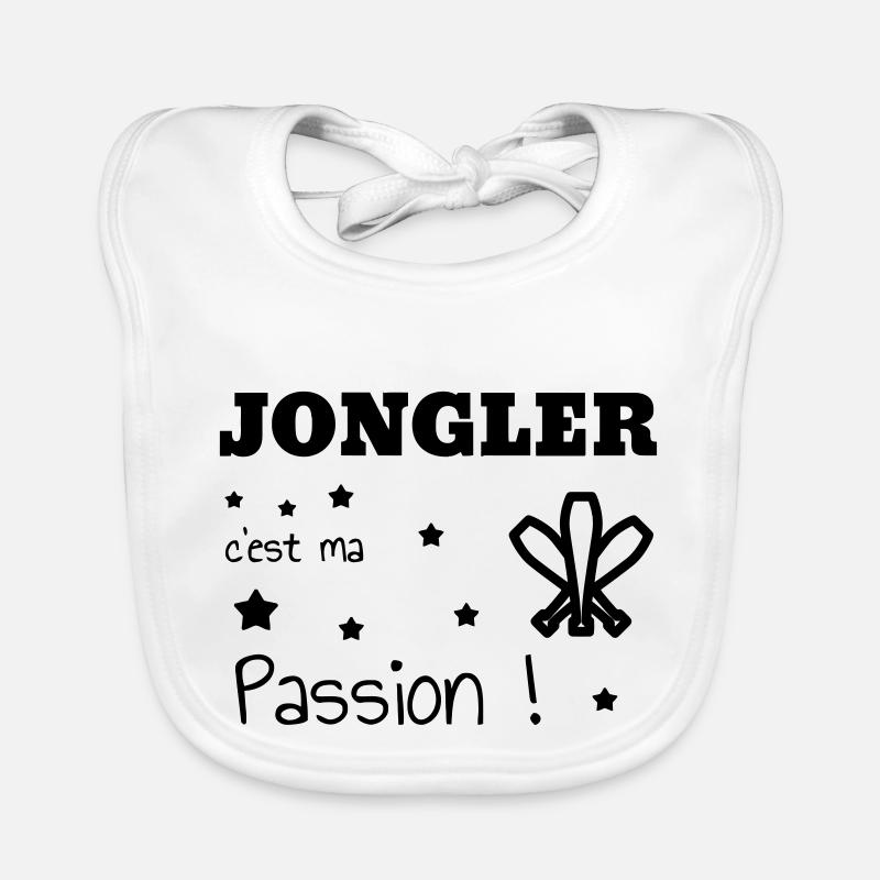 Jongleur / Jonglieren / Jongleurin / Zirkus Baby Bio-Lätzchen