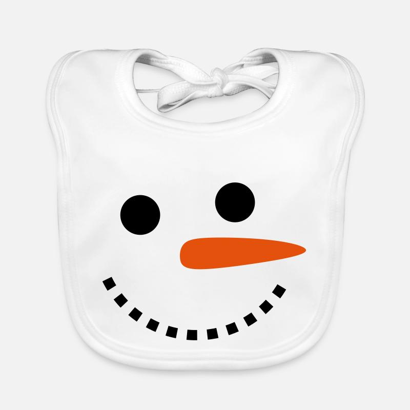 Schneemann Baby Bio-Lätzchen