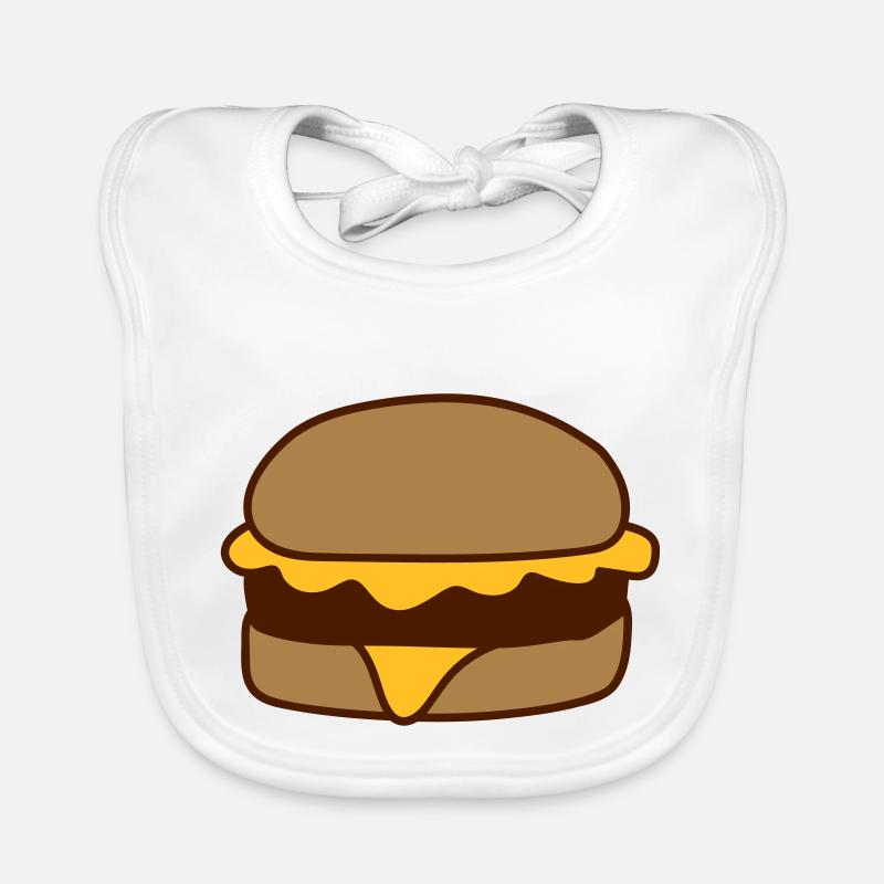 cheeseburger hamburger lecker fast food essen hung Baby Bio-Lätzchen