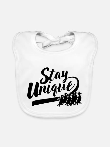 Stay Unique Penguin Punk - Bavoir bio Bébé - blanc - Devant