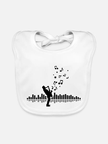 Musik - Musiker Jazz - Baby Bio-Lätzchen - Weiß