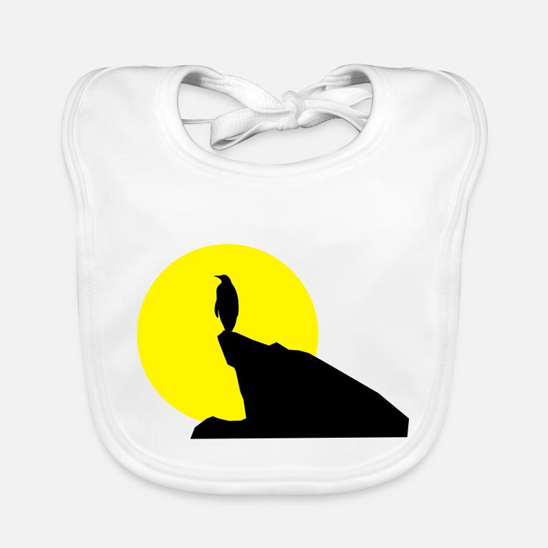 pinguin_bei_vollmond Organic Baby Bibs