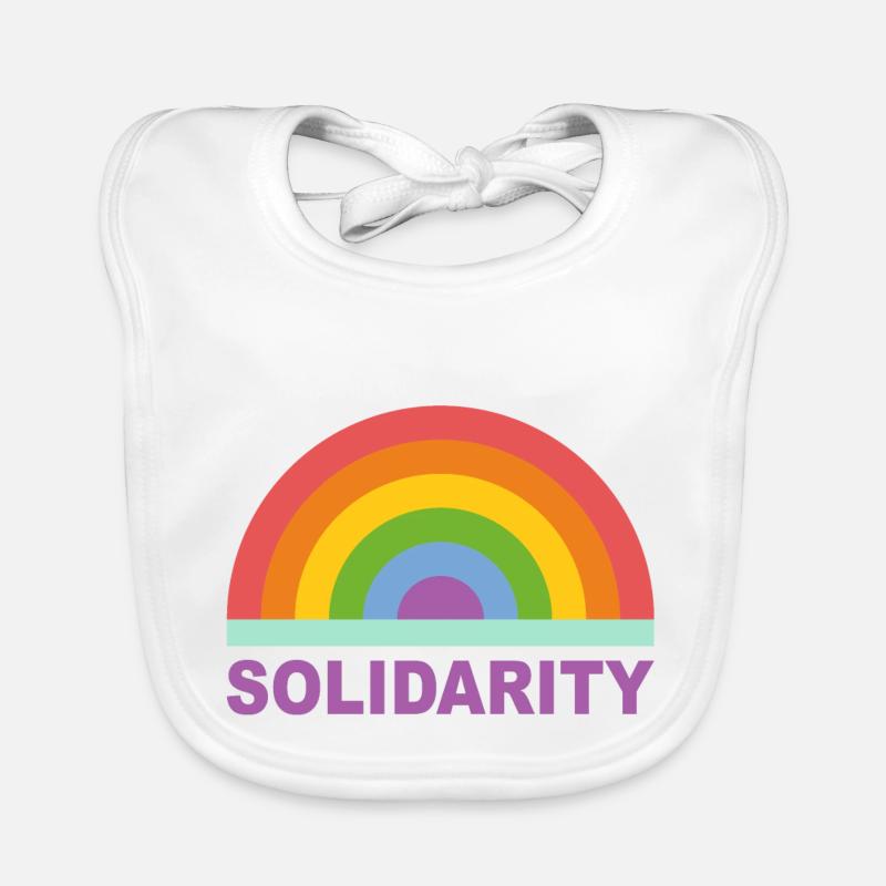 Rainbow solidarity Organic Baby Bibs