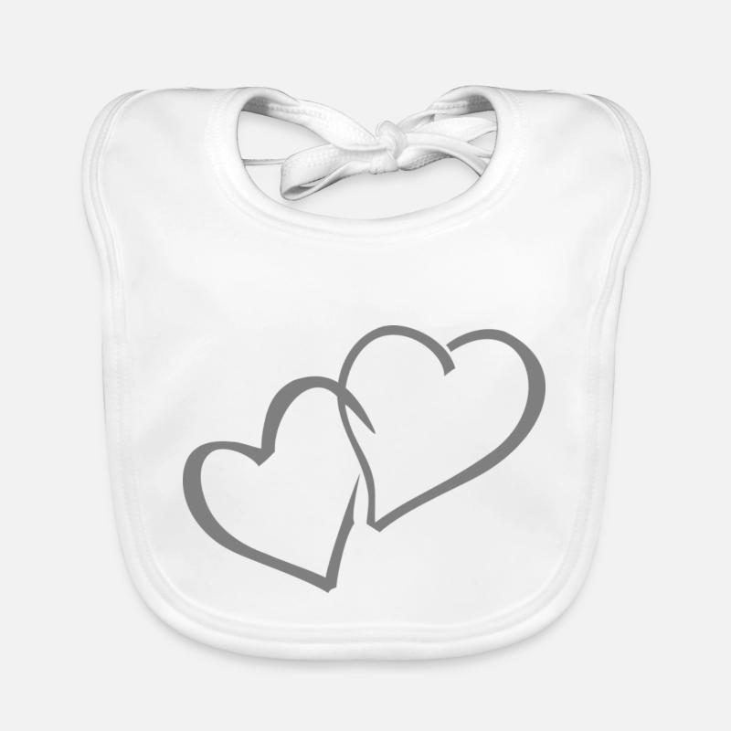 Double heart Organic Baby Bibs