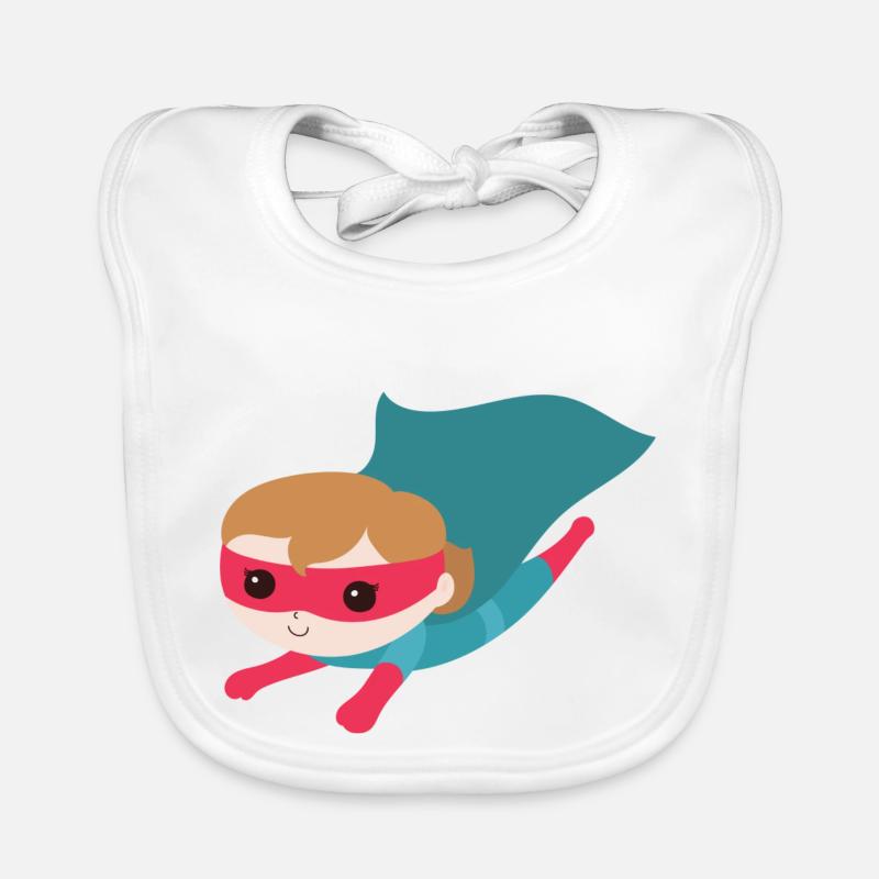 Superheld Mädchen Baby Bio-Lätzchen
