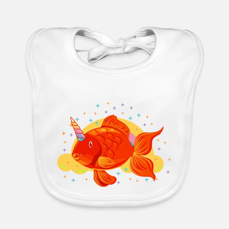 Goldfisch Einhorn Baby Bio-Lätzchen