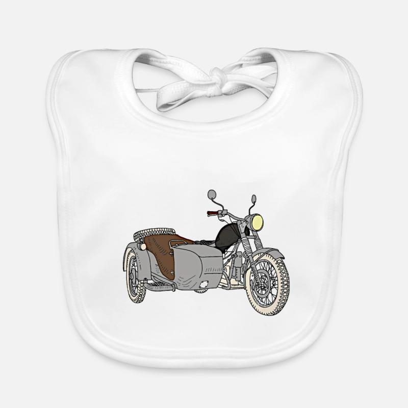 Moto avec side-car Bavoir bio Bébé