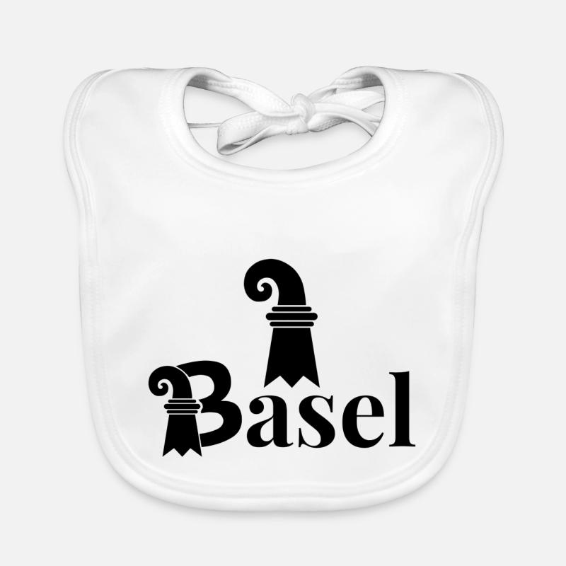 Baslerstab - Bavoir bio Bébé - blanc