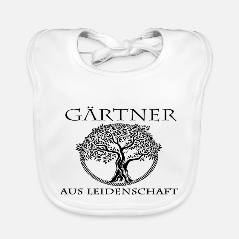 Garten,ich bin gärtner,Gärtner,Gärtner aus leidens - Baby Bio-Lätzchen - Weiß