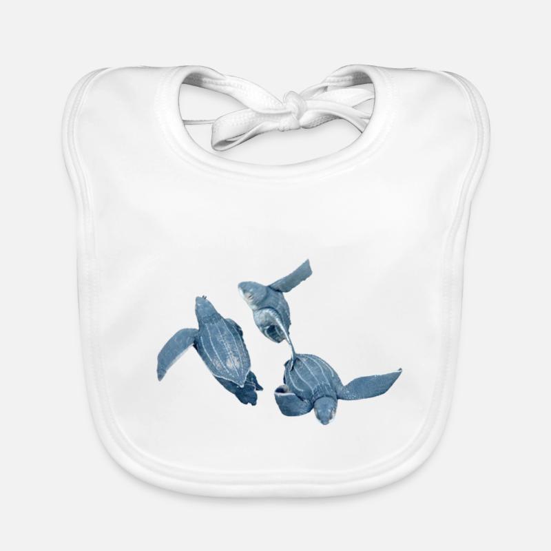 leatherback turtle 2 Organic Baby Bibs