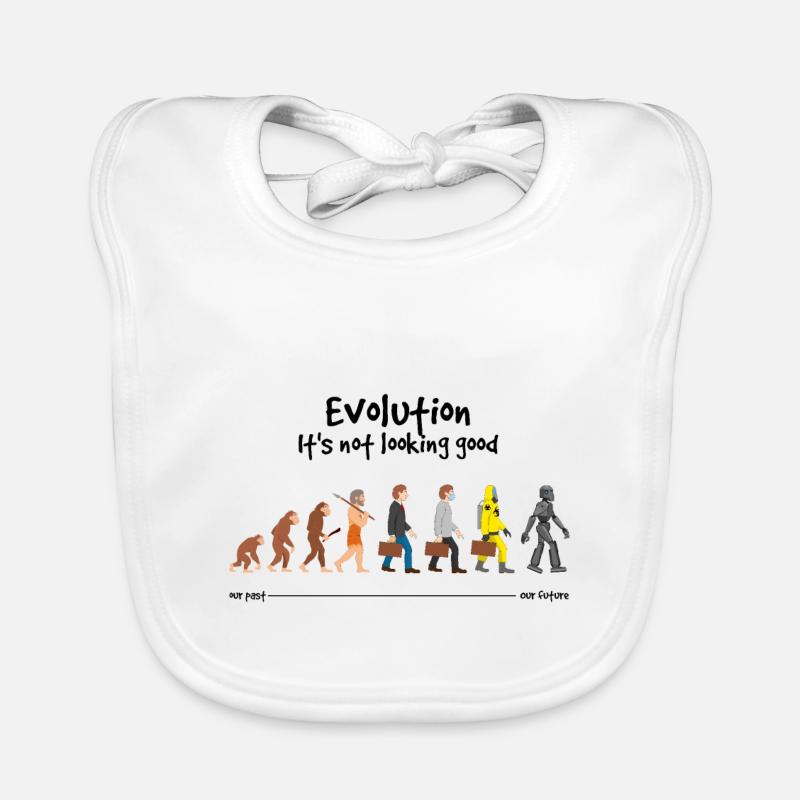 Evolution Es sieht nicht gut aus - Baby Bio-Lätzchen - Weiß