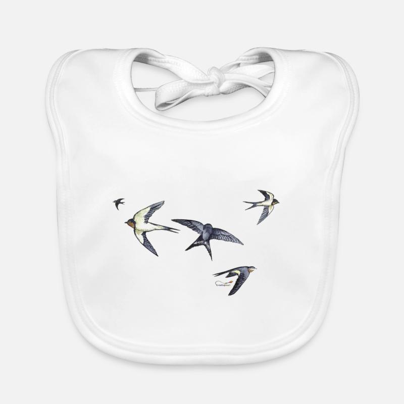 Barn swallows Organic Baby Bibs