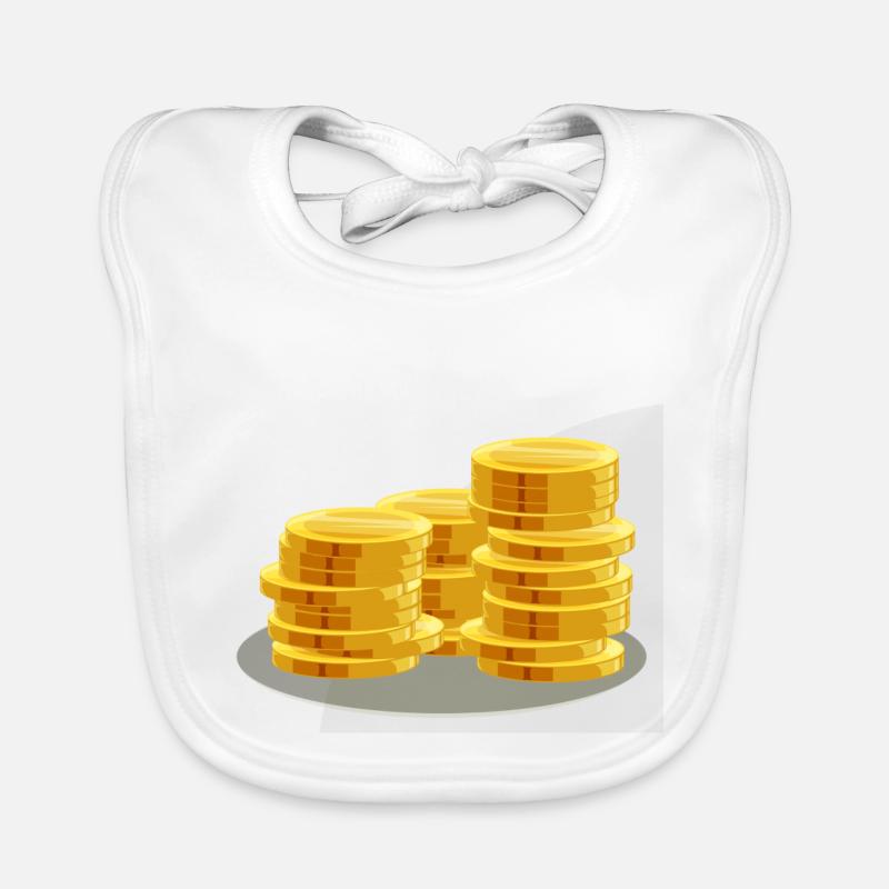 Pièces Argent Pièces Pièces Collectionneurs Dollar Argent Or Bavoir bio Bébé