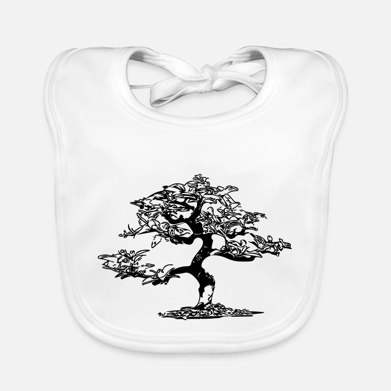 Cute bonsai Organic Baby Bibs