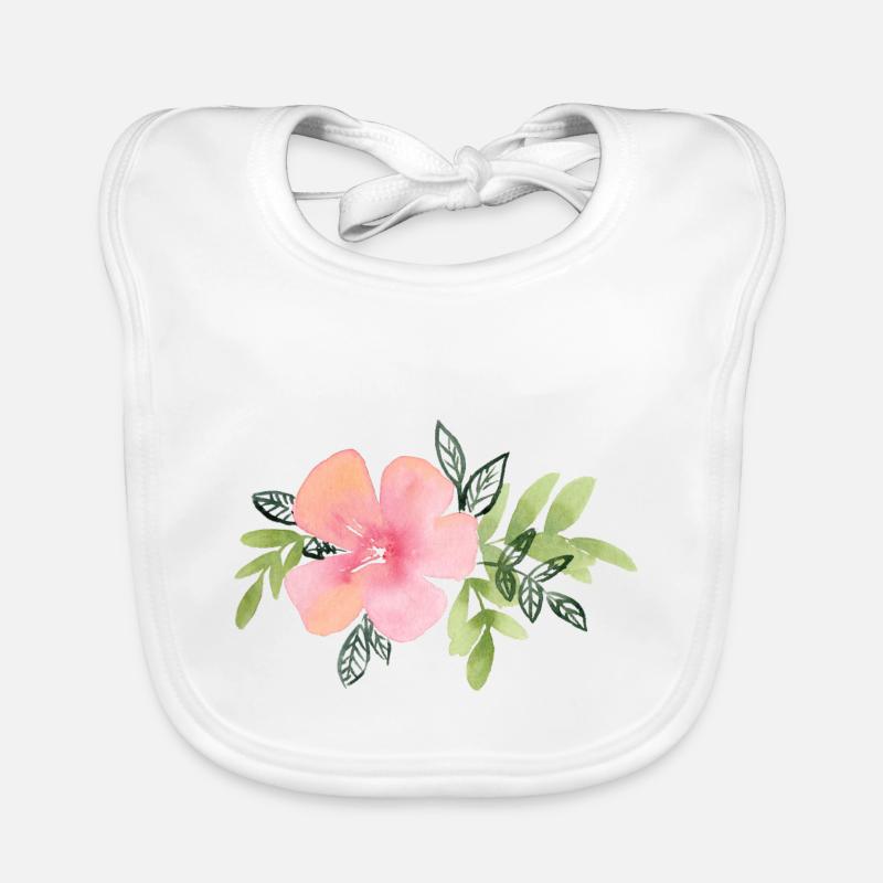 Fleur rose Bavoir bio Bébé