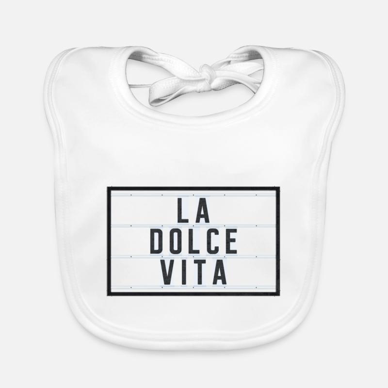 LA DOLCE VITA - Bavoir bio Bébé - blanc