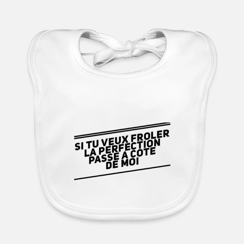 Perfection humour - Bavoir bio Bébé - blanc