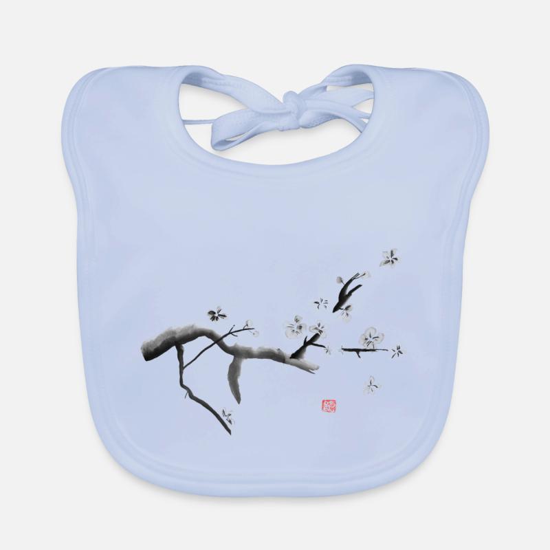Sakura, cherry blossoms Organic Baby Bibs