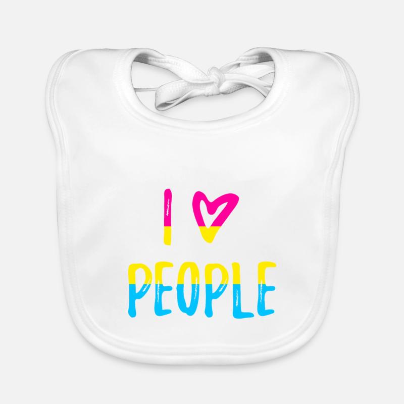 Ich liebe Menschen Spruch Pansexual Pride CSD Baby Bio-Lätzchen