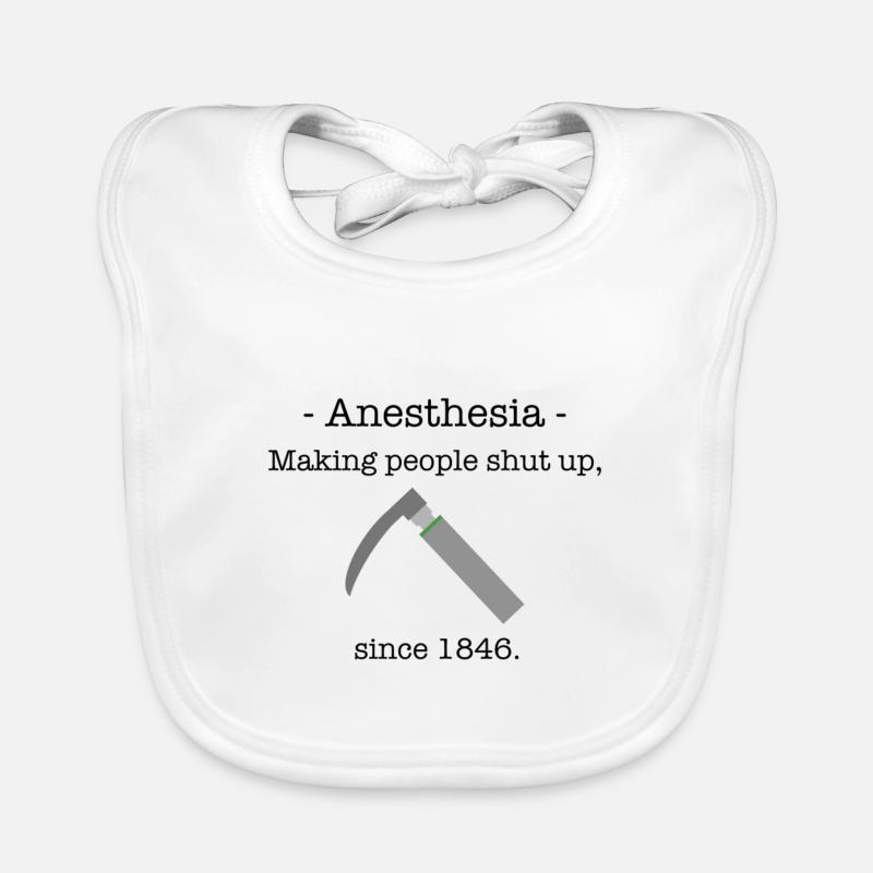 Anesthesia Spruch englisch Geschenk Baby Bio-Lätzchen