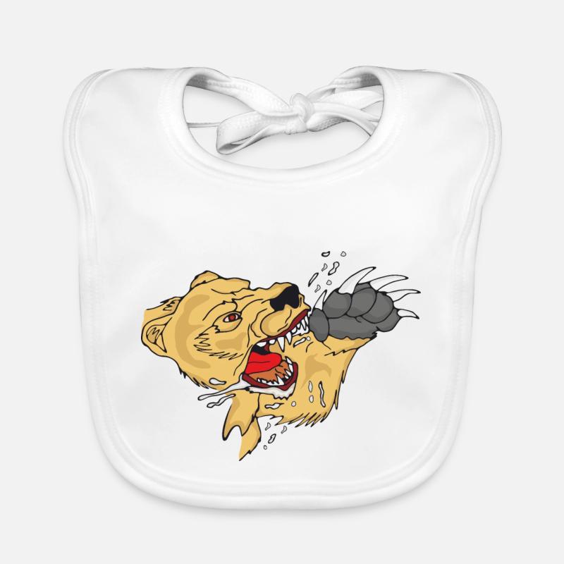 grizzly bear Organic Baby Bibs