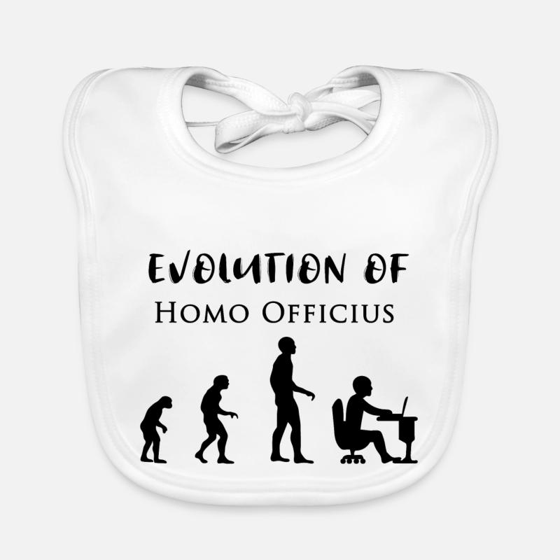 L'évolution de l'homo official Office Humour Bavoir bio Bébé