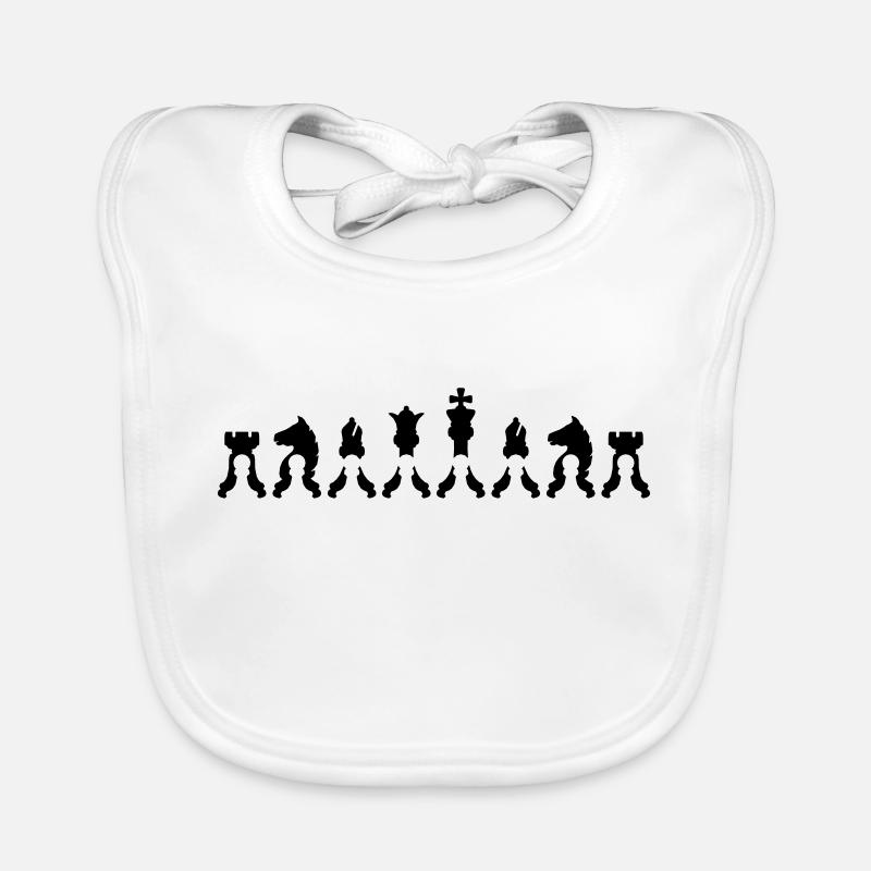 Bauer Figures Chess Organic Baby Bibs