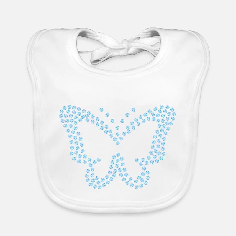 papillon de diamant bleu Bavoir bio Bébé