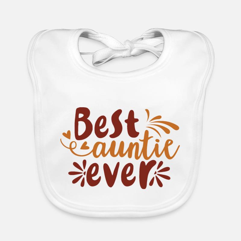 Best auntie ever - Bavoir bio Bébé - blanc