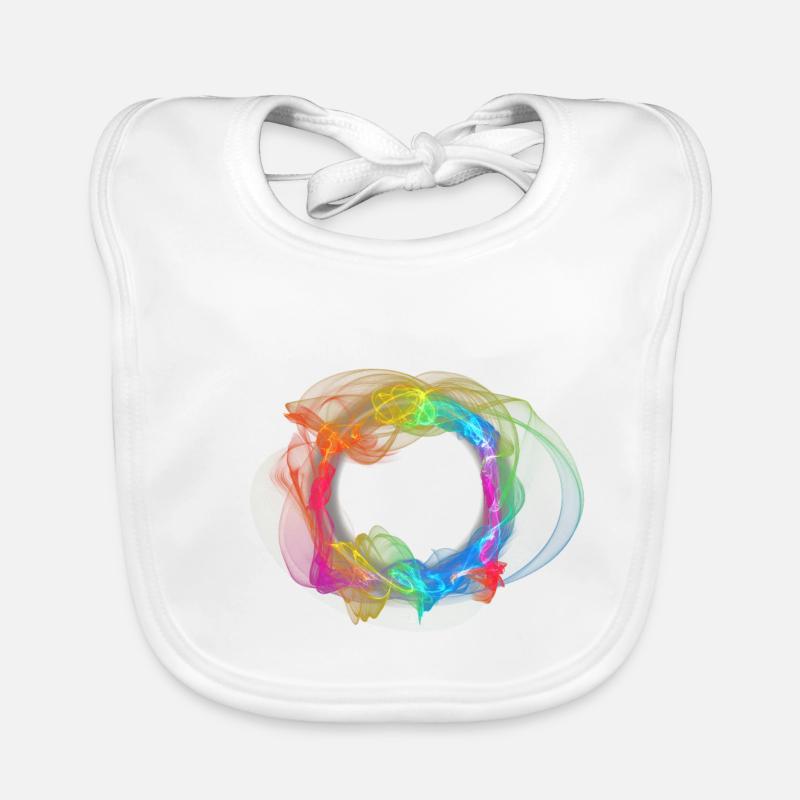 Regenbogen Feuer Ring Baby Bio-Lätzchen