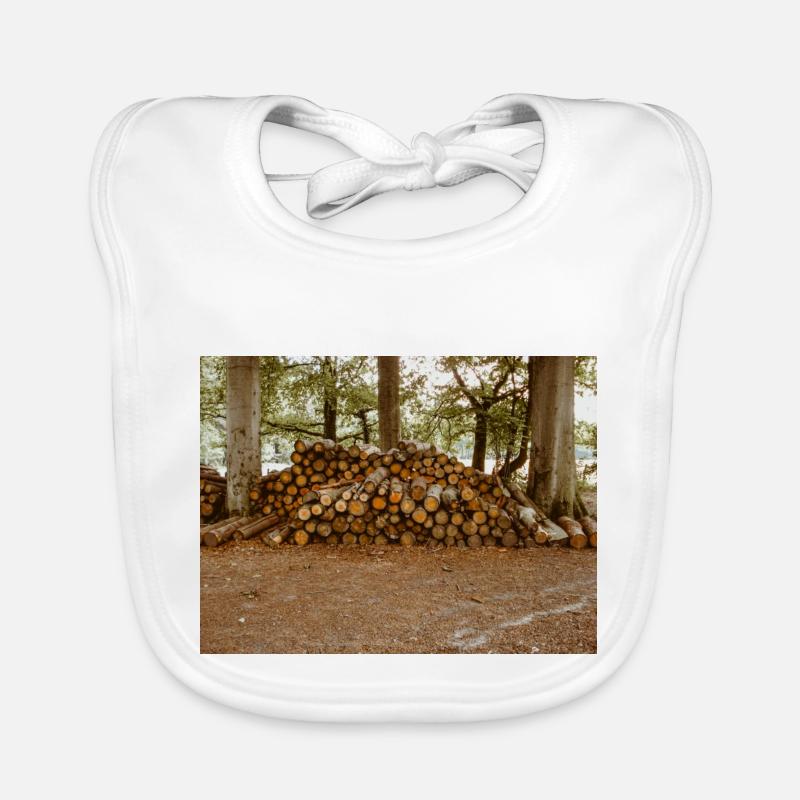 Bois dans la forêt Bavoir bio Bébé