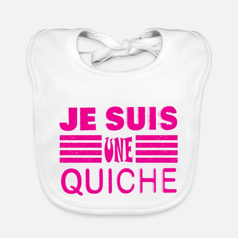 JE SUIS UNE QUICHE Bavoir bio Bébé