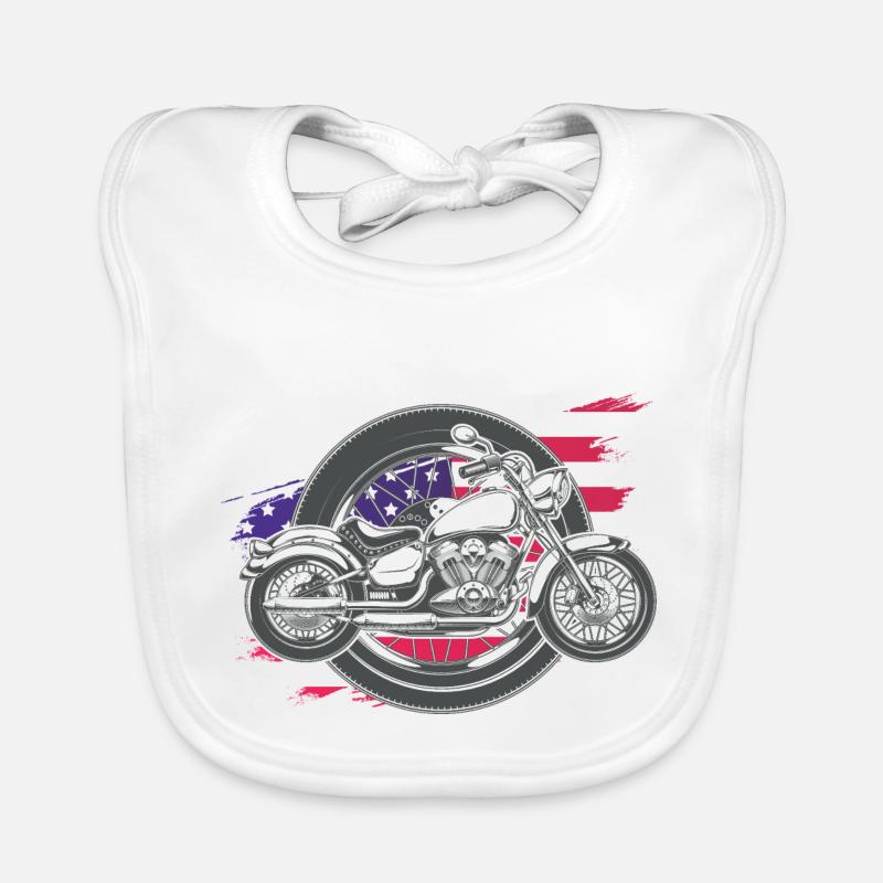 motorcycle motorcycle Organic Baby Bibs