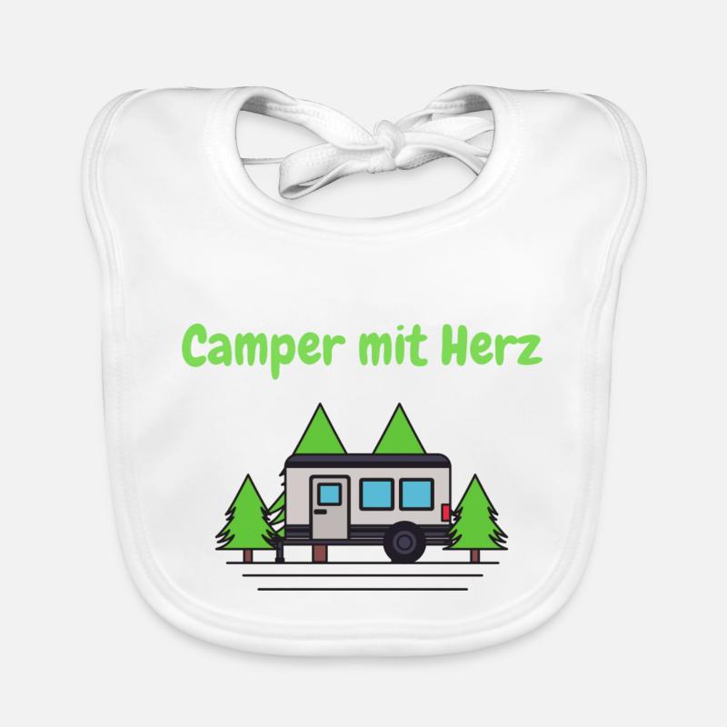 Camper mit Herz Baby Bio-Lätzchen