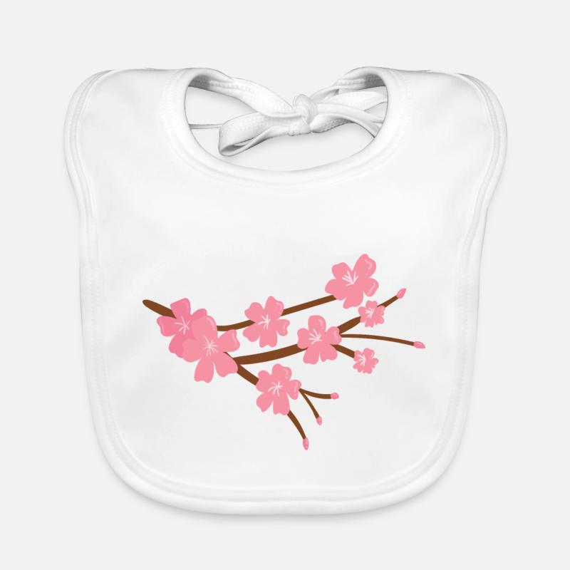 Japanese Cherry Blossom Organic Baby Bibs