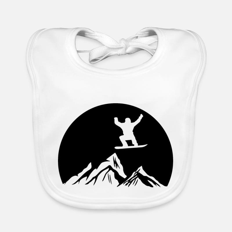 Snowboard Snowboarder Baby Bio-Lätzchen