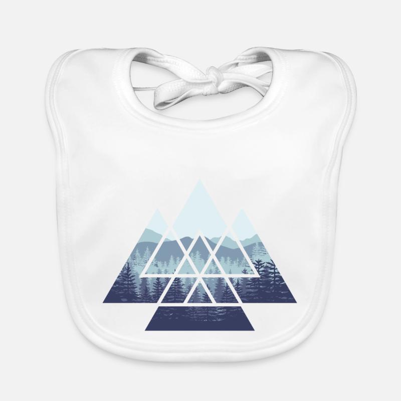 Forest Minimalism Nature Geometry Organic Baby Bibs