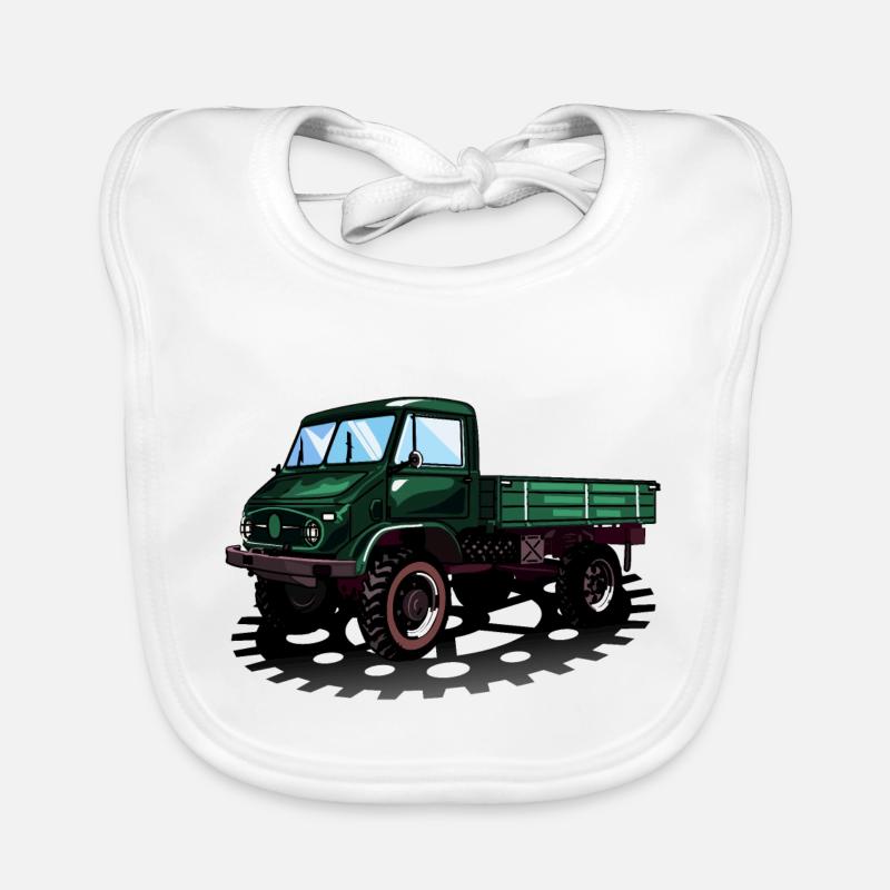 Unimog - Oldtimer - Offroad - Universal Motorgerät Baby Bio-Lätzchen