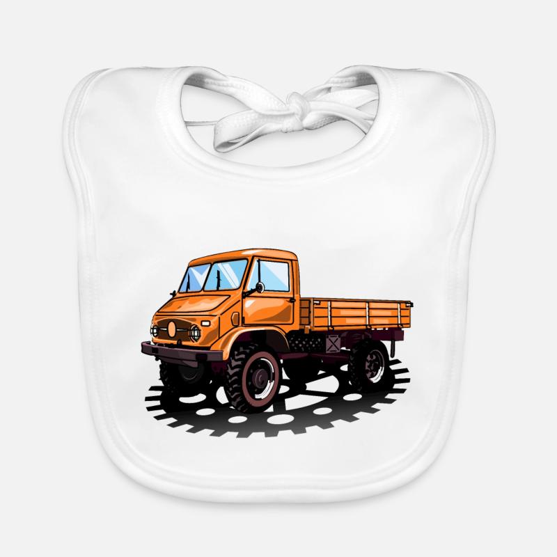 Unimog - Oldtimer - Offroad - Universal motor device Organic Baby Bibs