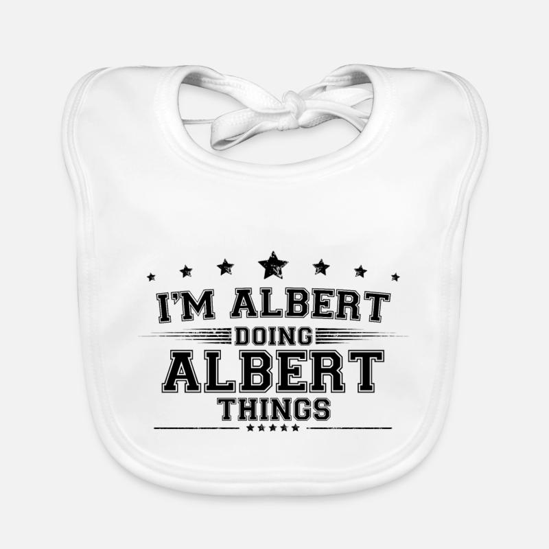 i’m Albert doing Albert things Organic Baby Bibs