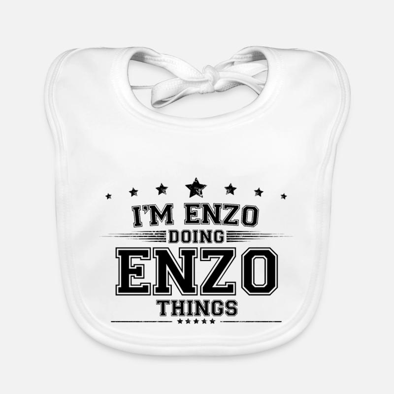 i’m Enzo doing Enzo things Organic Baby Bibs
