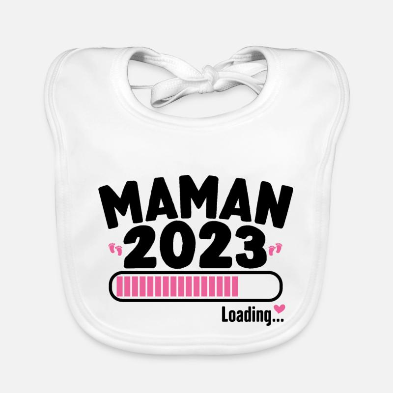 Future Maman 2023 Annonce Grossesse Enceinte Bavoir bio Bébé