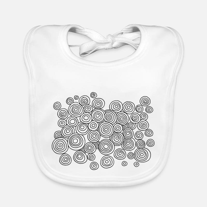 Abstract Circle Pattern Symbol Drawing Organic Baby Bibs