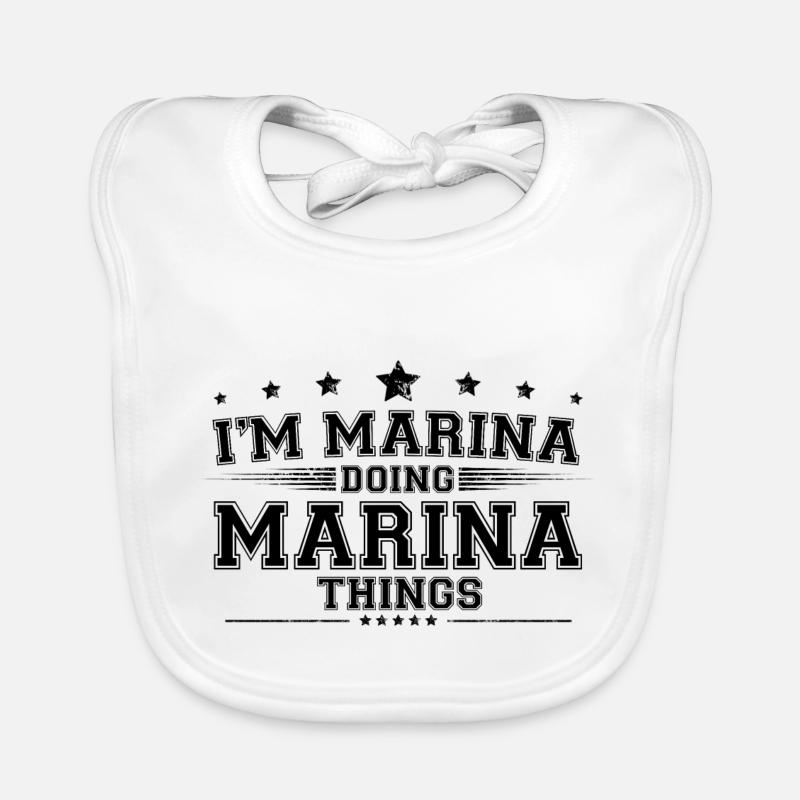 i’m Marina doing Marina things Organic Baby Bibs