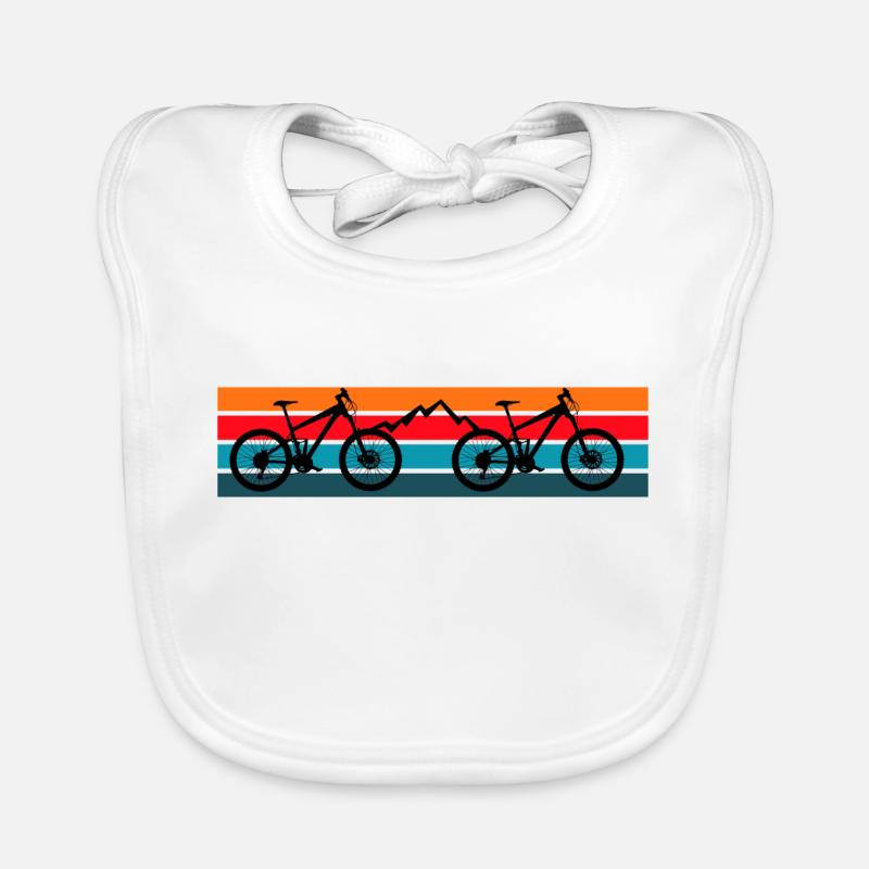 VTT VTT VTT VTT Rétro - Bavoir bio Bébé - blanc
