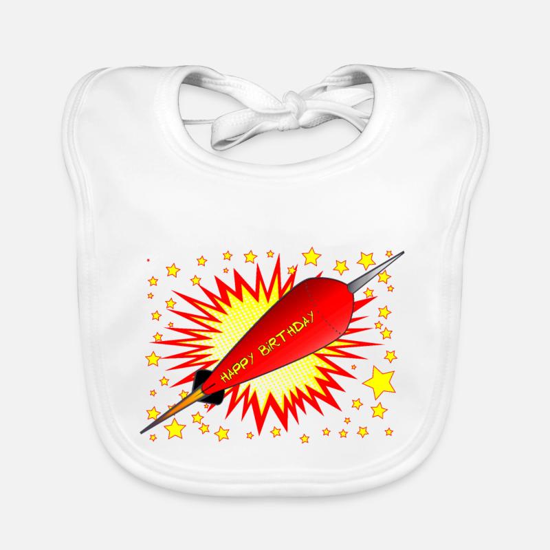 Happy Birthday Star Splash Organic Baby Bibs