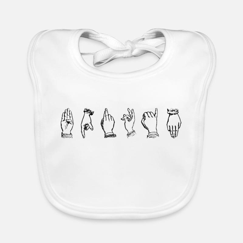 langue des signes LSF idée cadeau Bavoir bio Bébé