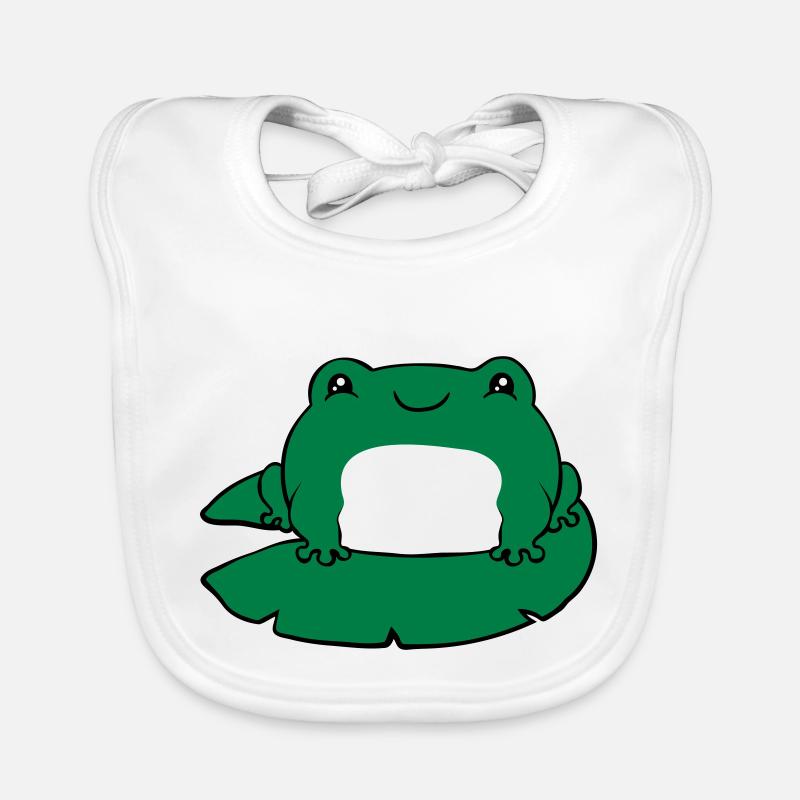 Grenouille sur nénuphar Bavoir bio Bébé