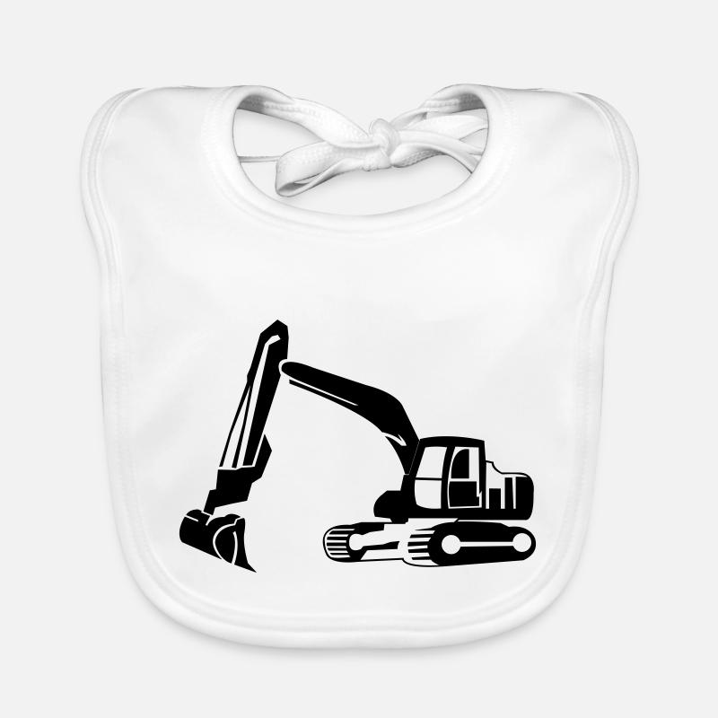 Excavator Organic Baby Bibs